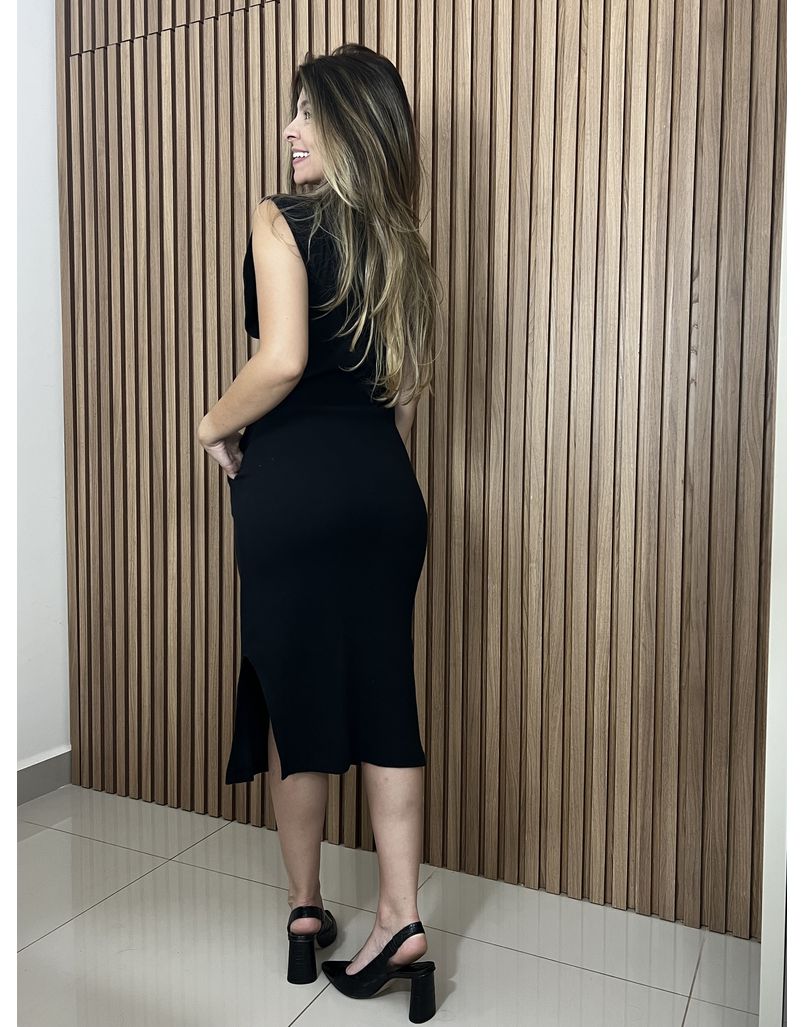 Vestido Midi Muscle Tee Preto