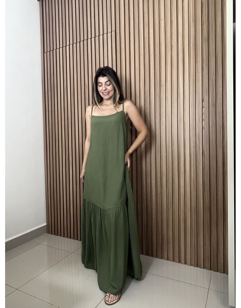 Vestido Celine Verde Musgo - IZABELA ROSA