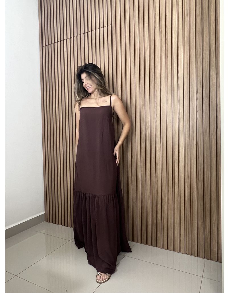 Vestido Celine Marrom - IZABELA ROSA