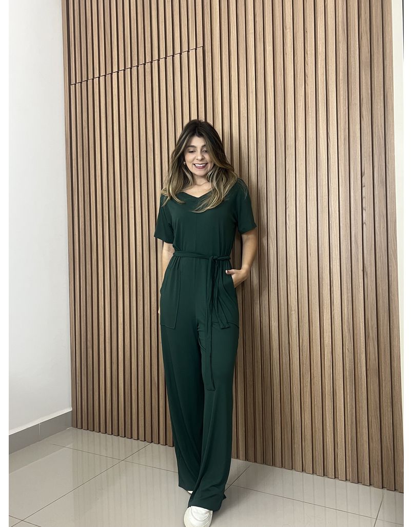 Macacão Basic Verde - IZABELA ROSA