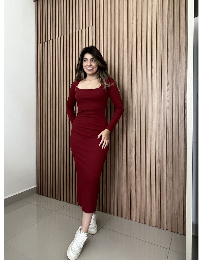 Vestido Luiza Vinho - IZABELA ROSA