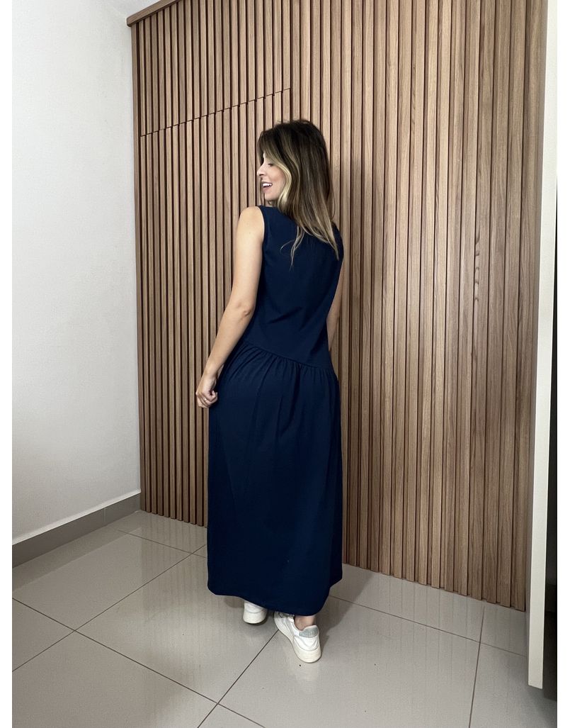 Vestido Aurora Azul Marinho