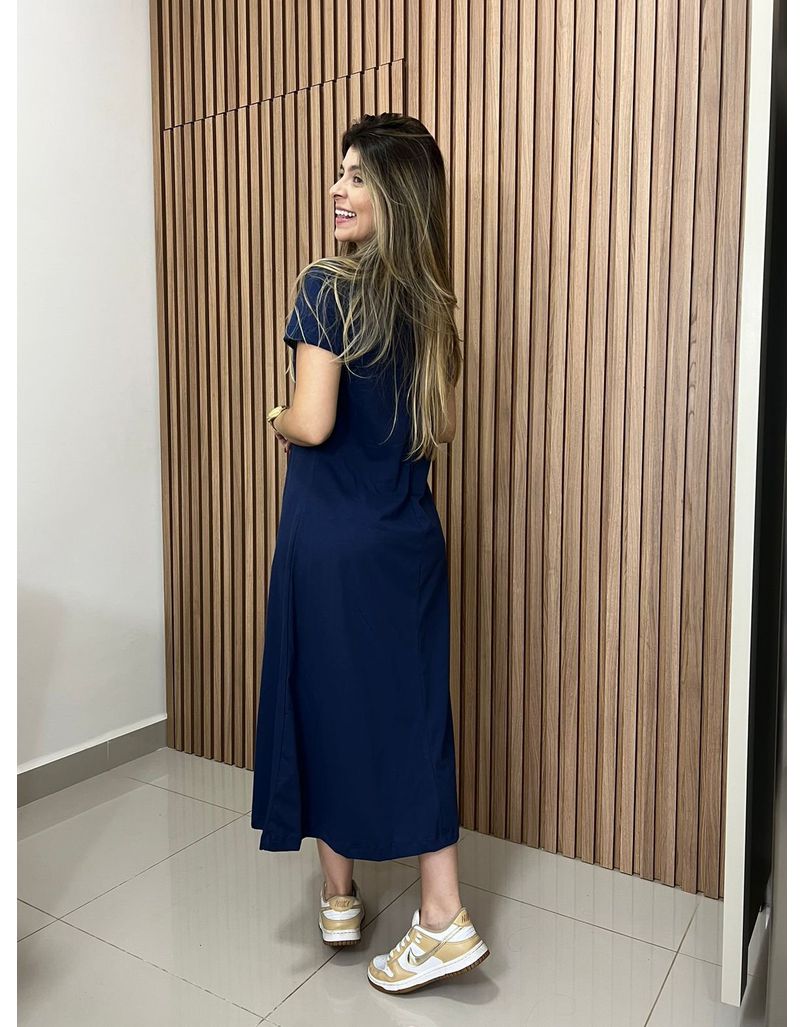 Vestido Catarina Azul Marinho