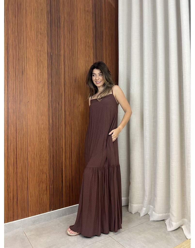 Vestido Celine Marrom - IZABELA ROSA
