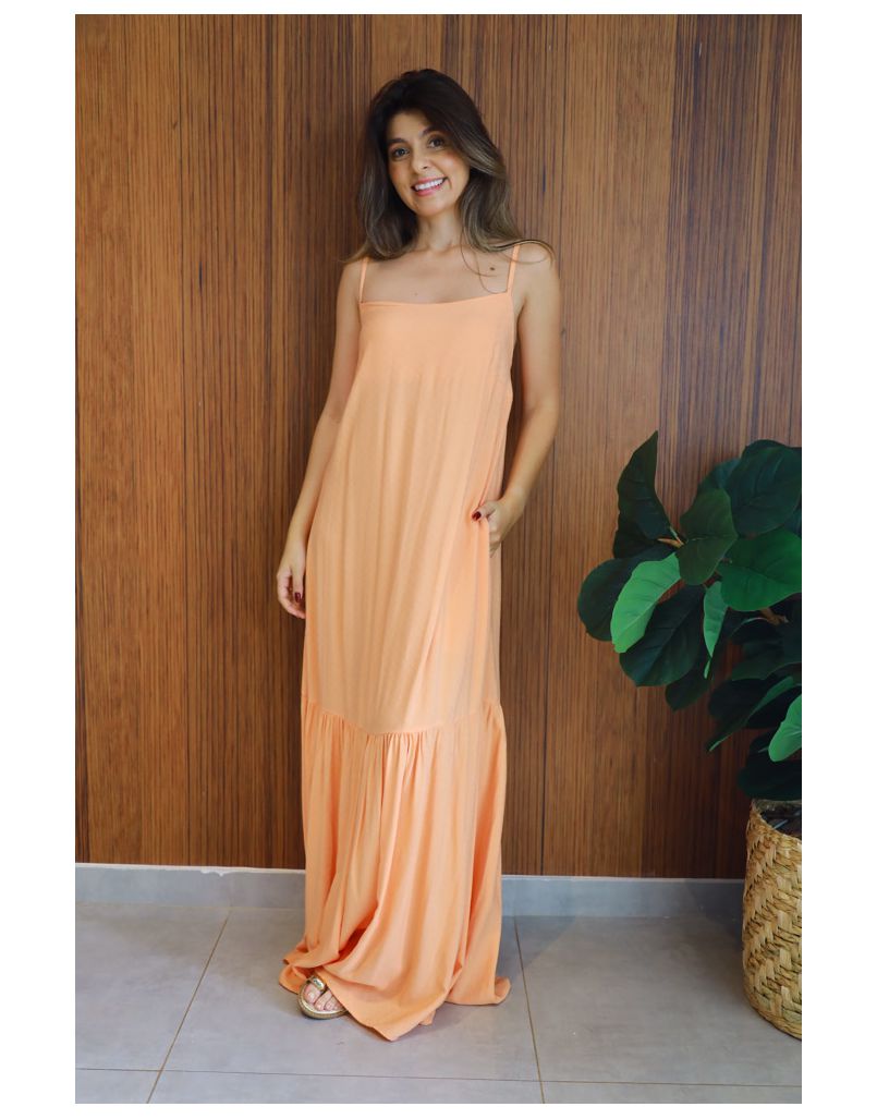 Vestido Celine Laranja - IZABELA ROSA