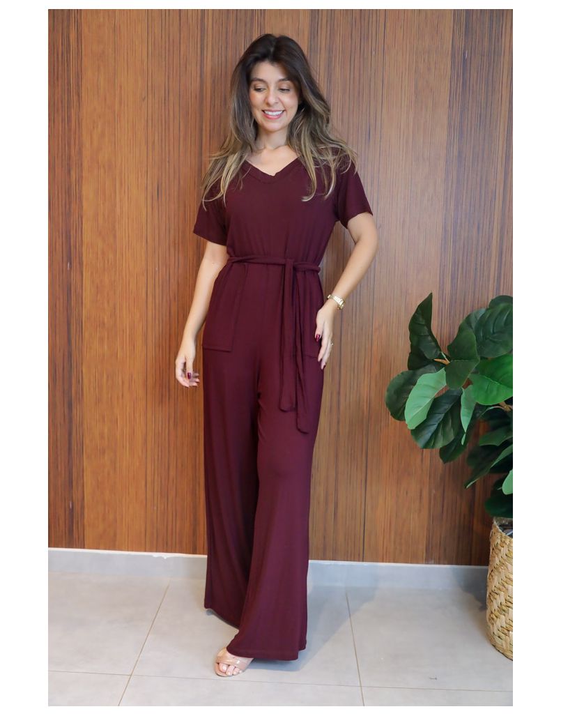 Macacão Basic Marsala. - IZABELA ROSA