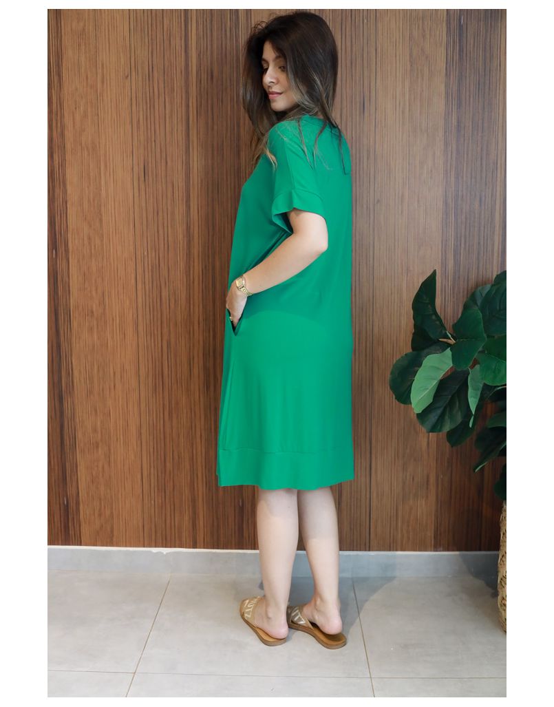 Vestido Midi Basic Verde.