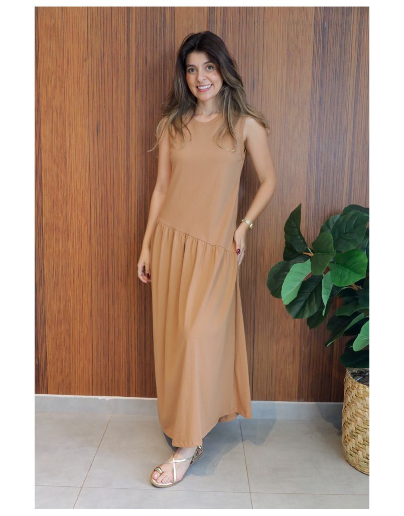 Vestido Aurora Caramelo - IZABELA ROSA