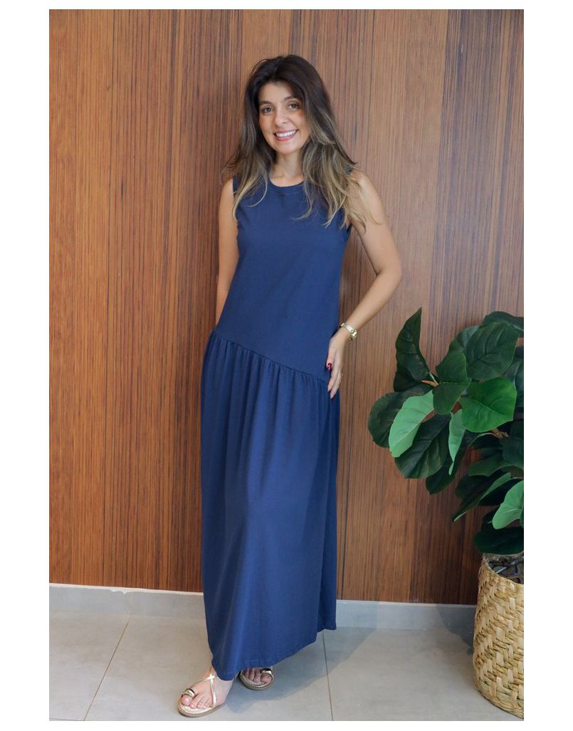 Vestido Aurora Azul Marinho - IZABELA ROSA