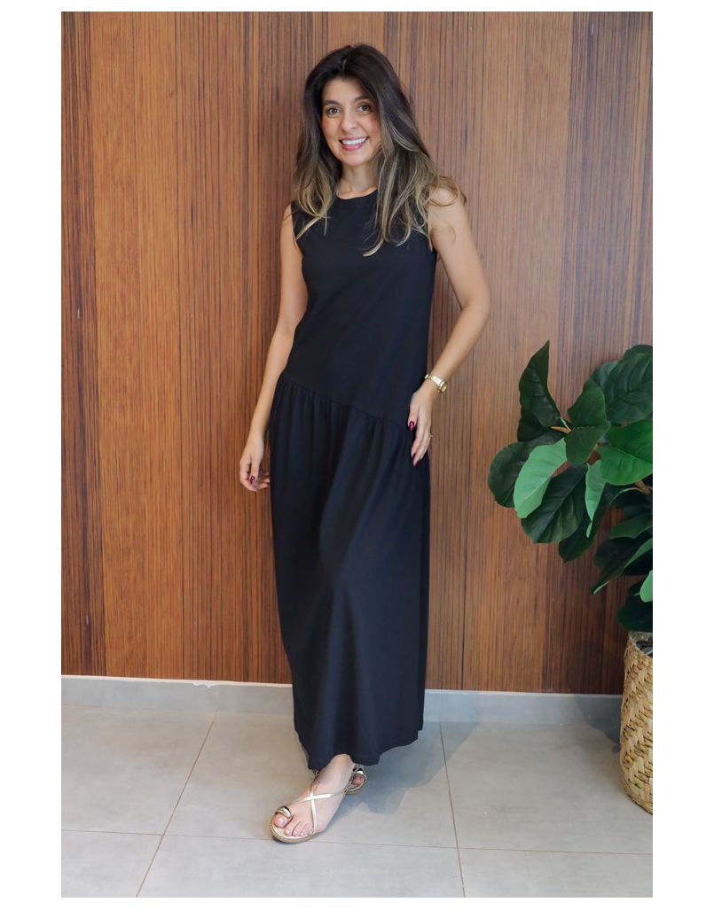 Vestido Aurora Preto - IZABELA ROSA