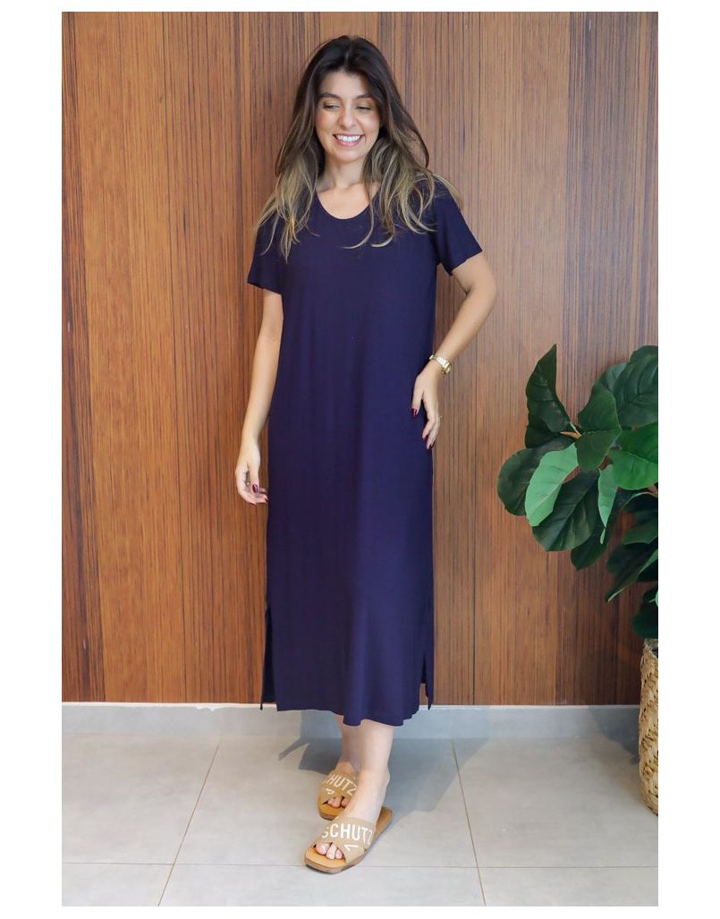 Vestido Basic Azul Marinho - IZABELA ROSA