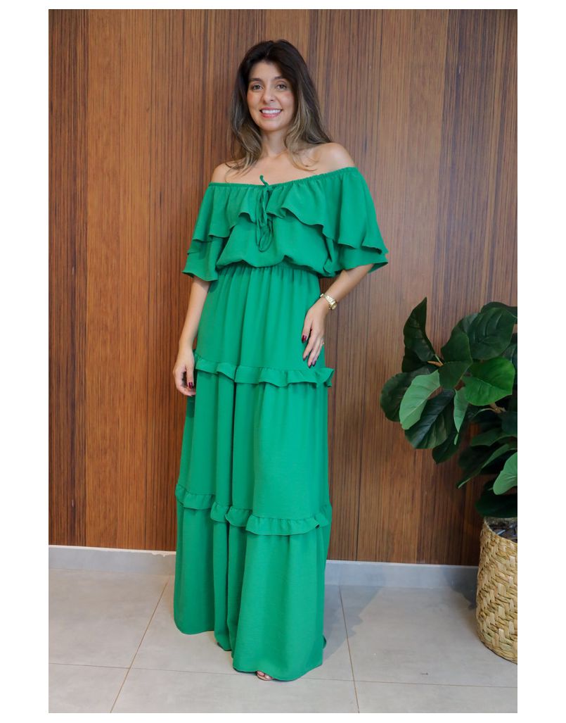 Vestido Verde Bandeira Malibu - IZABELA ROSA