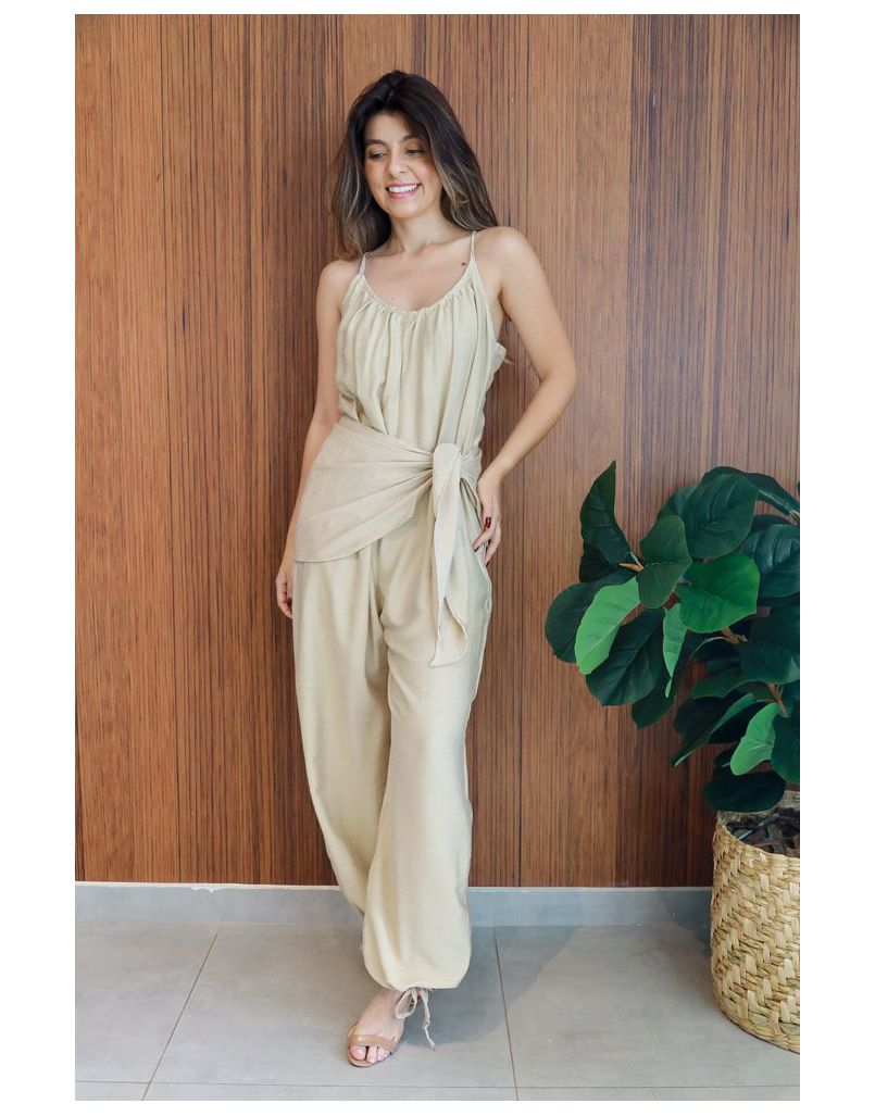 Macacão Pareo Nude - IZABELA ROSA