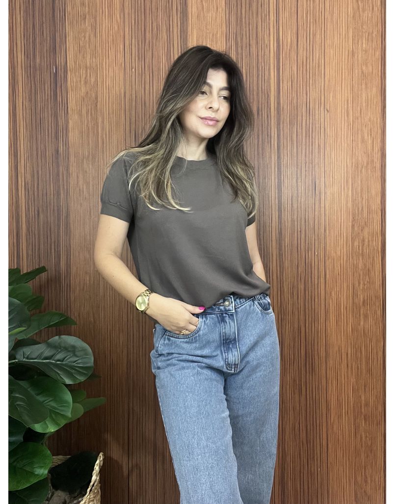 Blusa Tricot Premium Chumbo - IZABELA ROSA