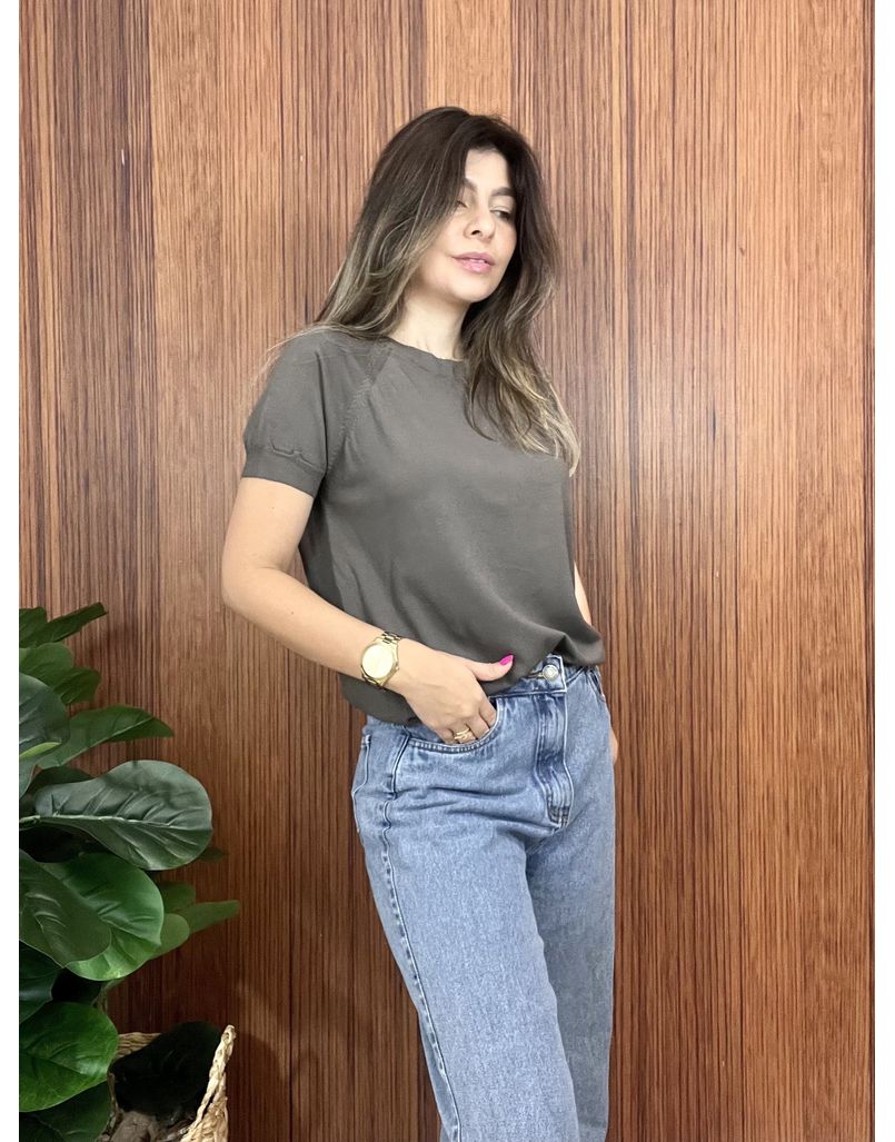 Blusa Tricot Premium Chumbo