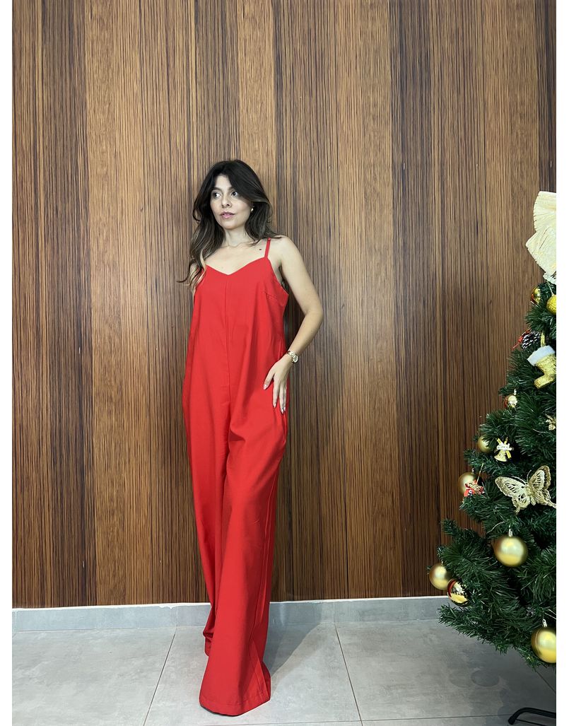 Macacão Angra Vermelho - IZABELA ROSA