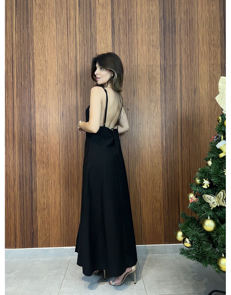 Vestido Celeste Preto