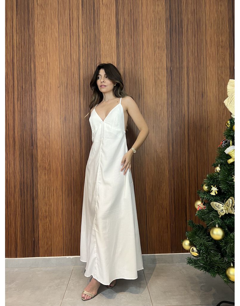 Vestido Celeste Branco - IZABELA ROSA