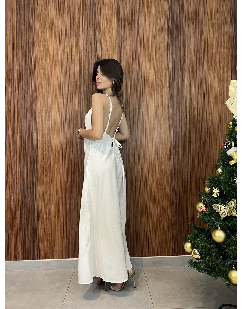 Vestido Celeste Branco