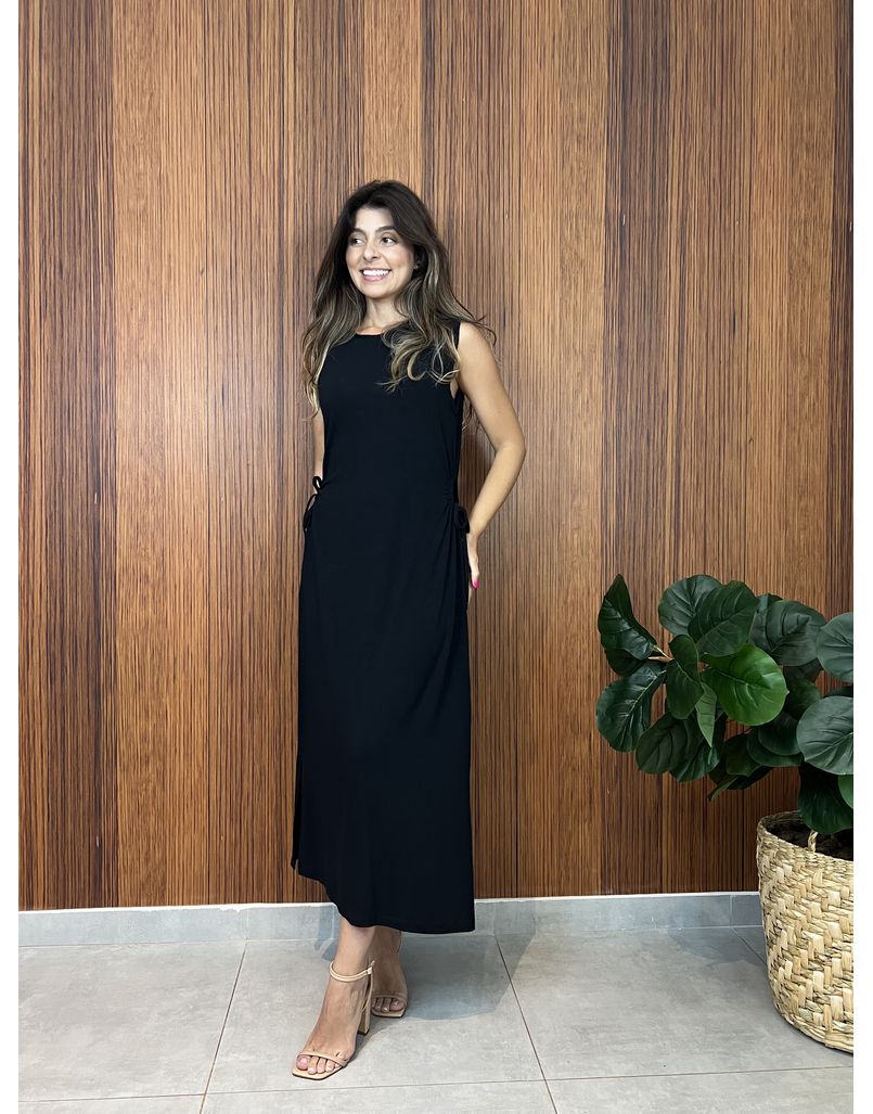 Vestido Recortes Malha Preto - IZABELA ROSA
