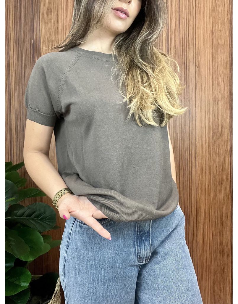 Blusa Tricot Premium Chumbo