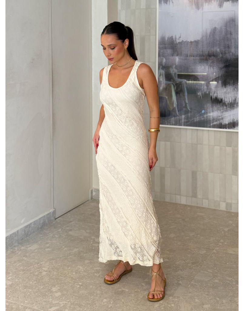Vestido Midi Rendado Amy Off
