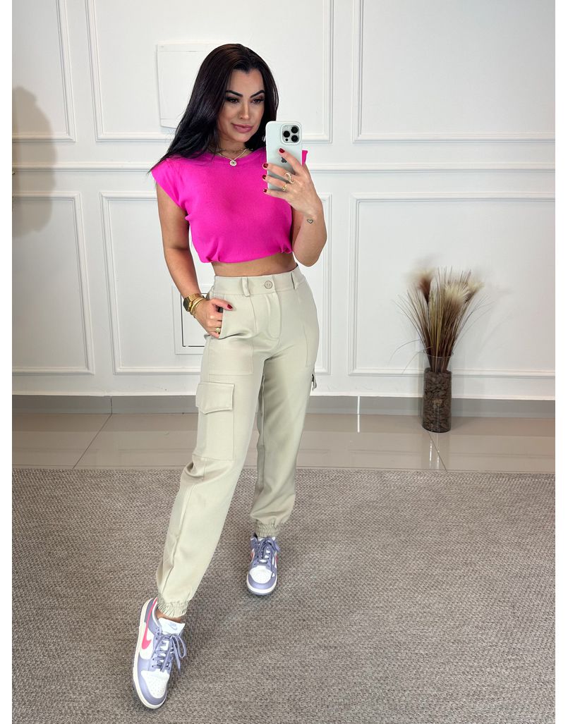 Calça best sale jogger nude