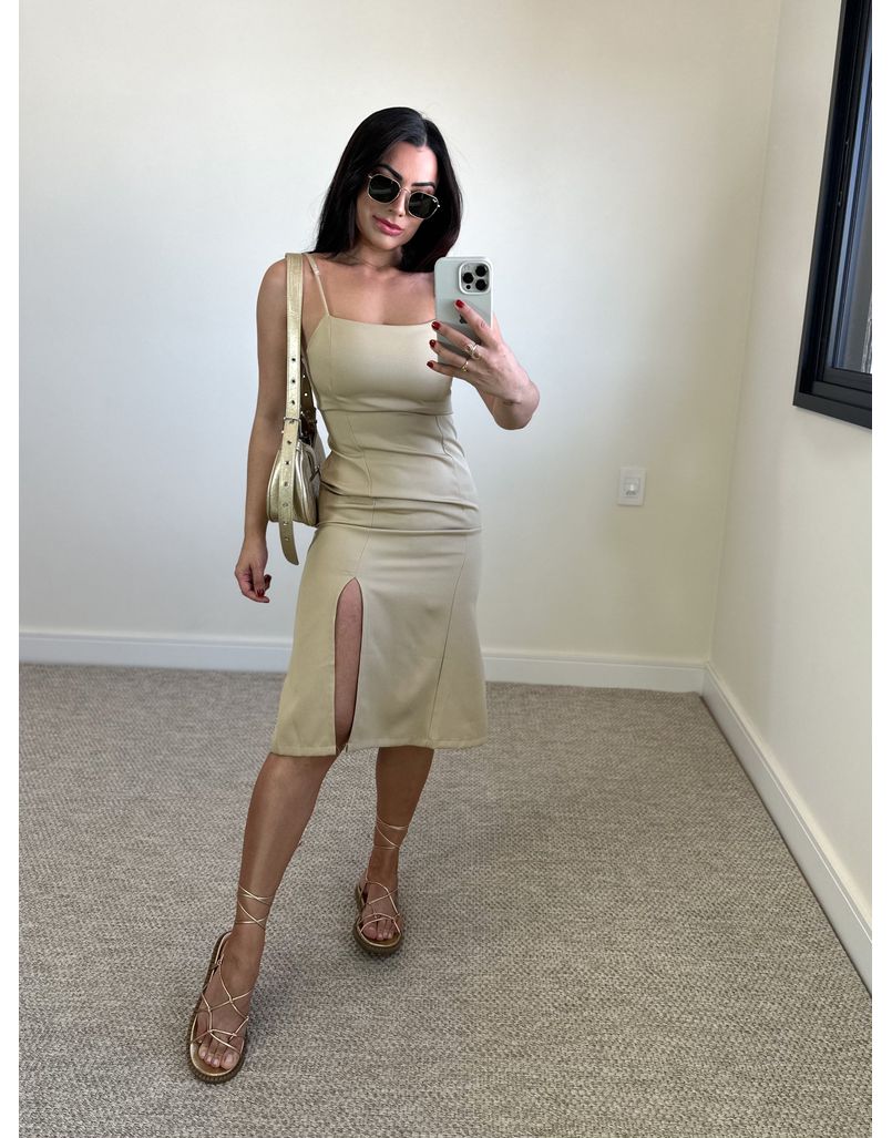 Vestido Midi Sofie Nude