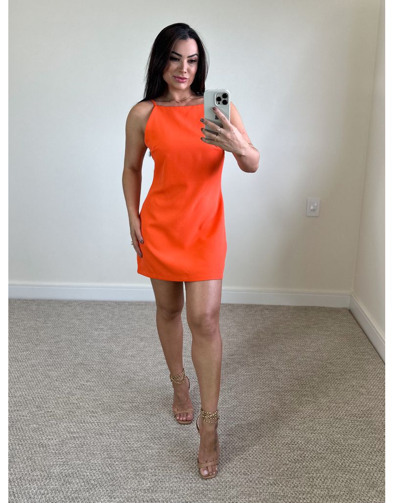 Vestido Noronha Laranja - Loja La Mina 
