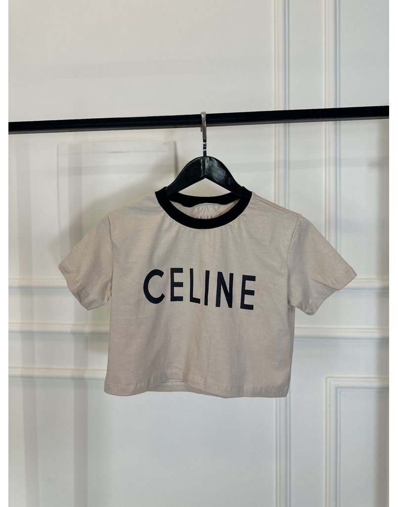Camiseta Cropped Celinne Nude - Loja La Mina 