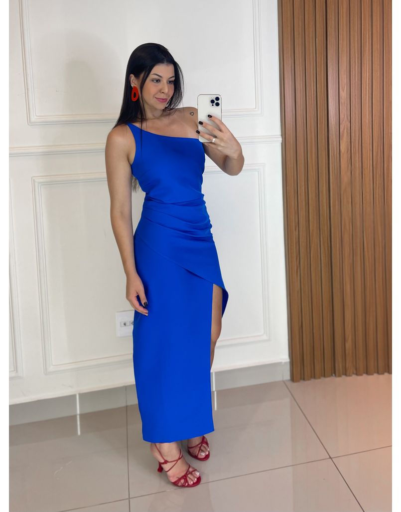 Vestido Alfaiataria Ellia Azul - Loja La Mina 