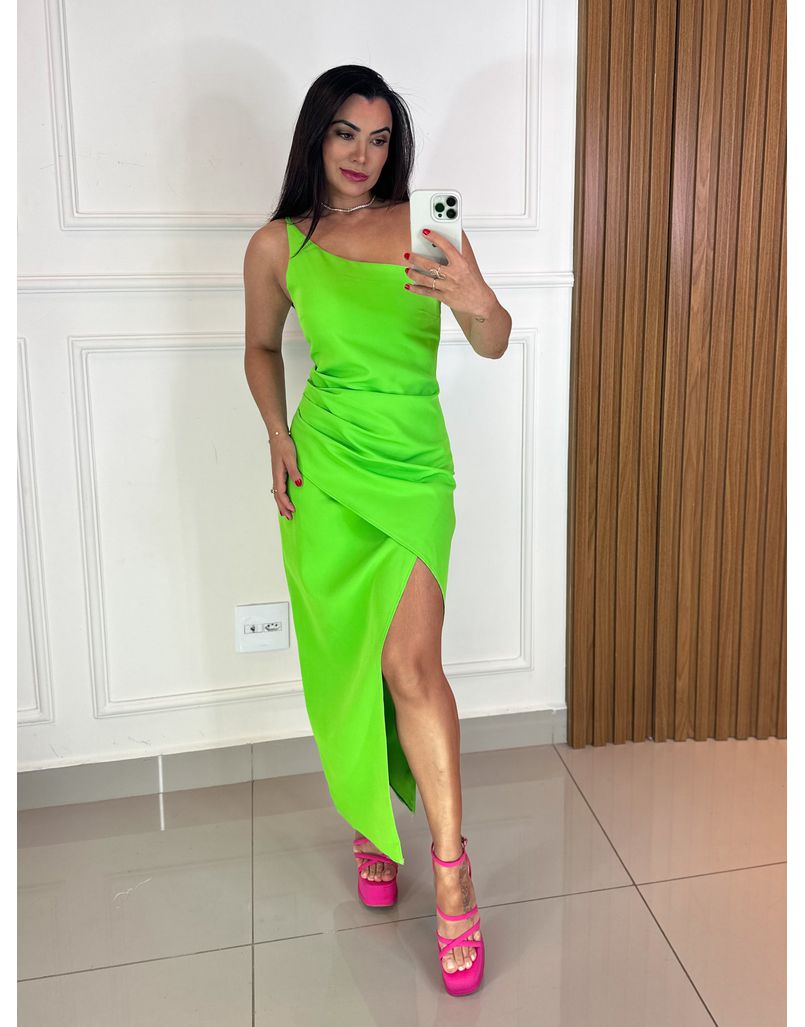 Vestido Alfaiataria Ellia Verde - Loja La Mina 