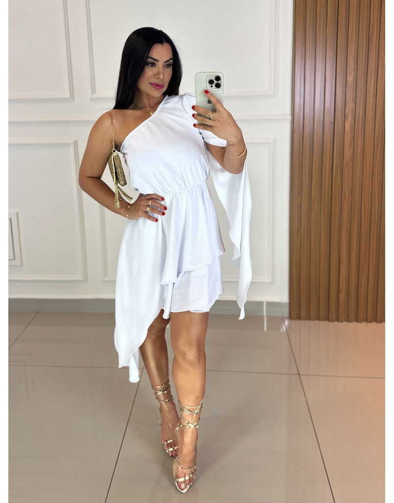 Vestido Nula Manga Becca Branco