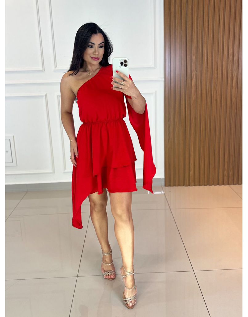 Vestido Nula Manga Becca Vermelho