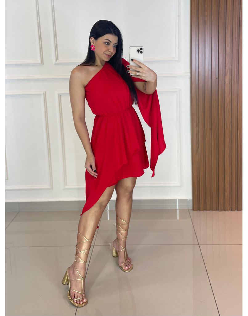 Vestido Nula Manga Becca Vermelho