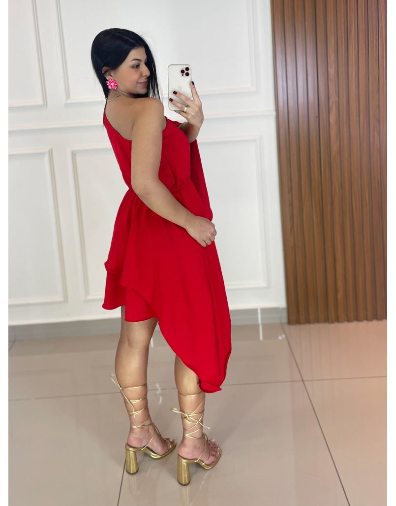 Vestido Nula Manga Becca Vermelho