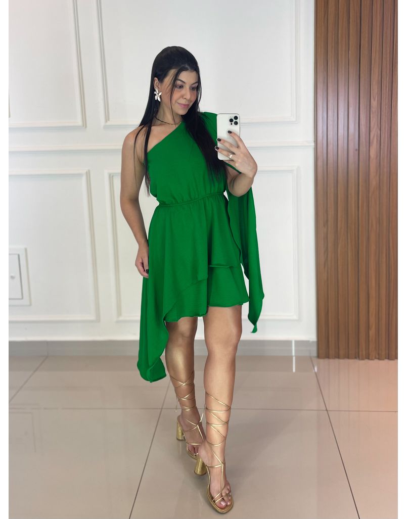 Vestido Nula Manga Becca Verde