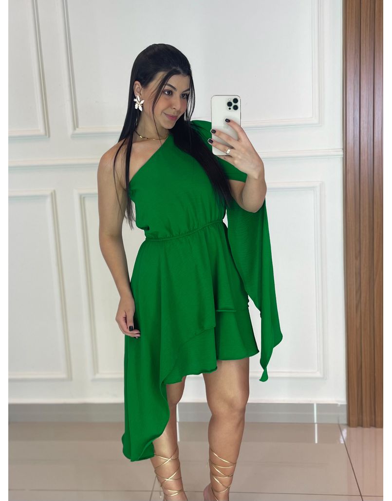 Vestido Nula Manga Becca Verde