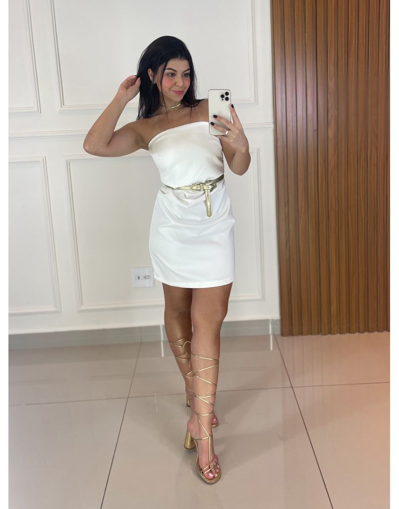 Vestido Bárbara Branco - Loja La Mina 