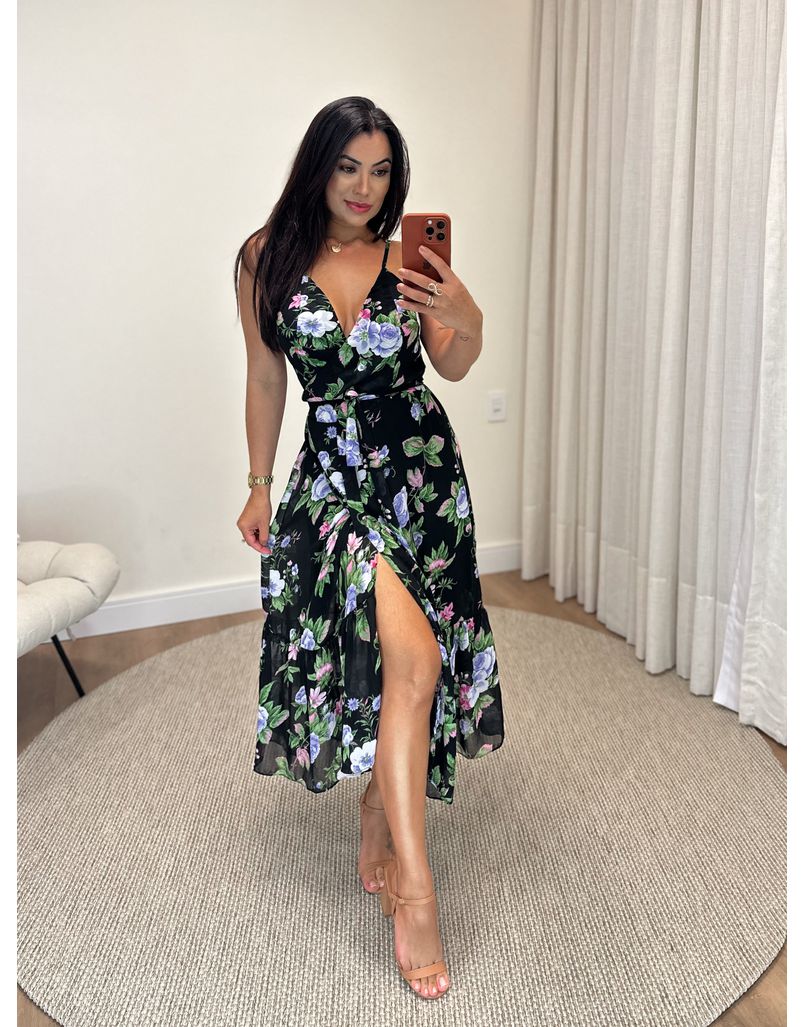 Vestido envelope estampado discount