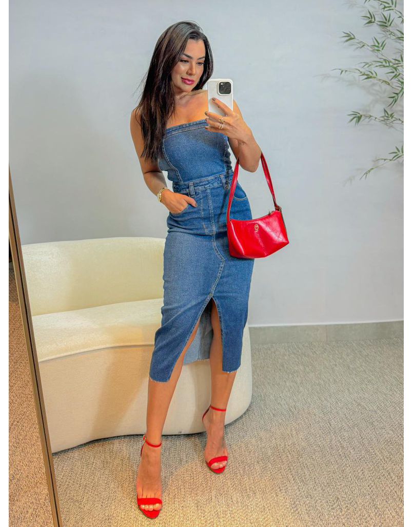 Vestido Midi Jeans 