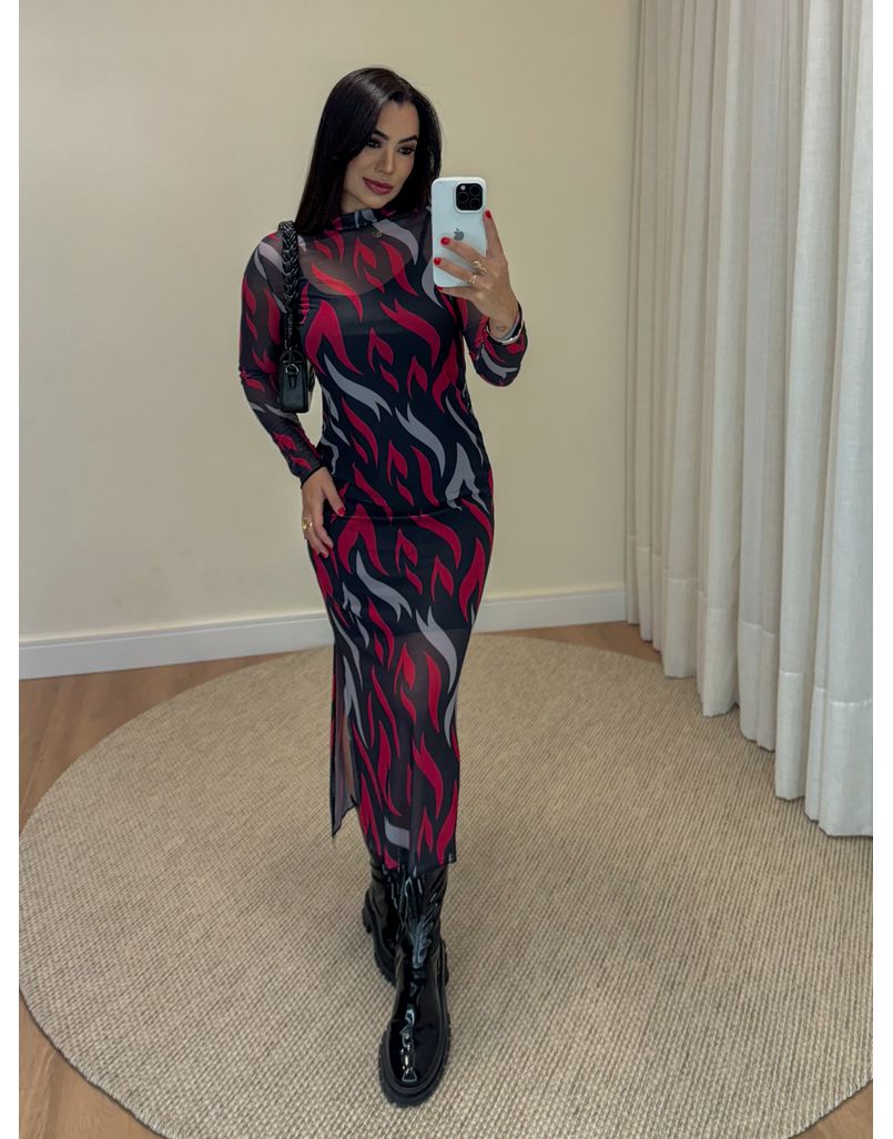 Vestido Tule Preto