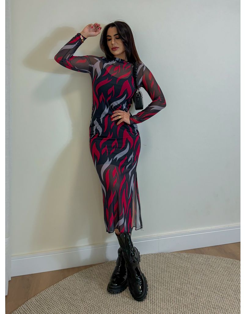 Vestido Tule Preto