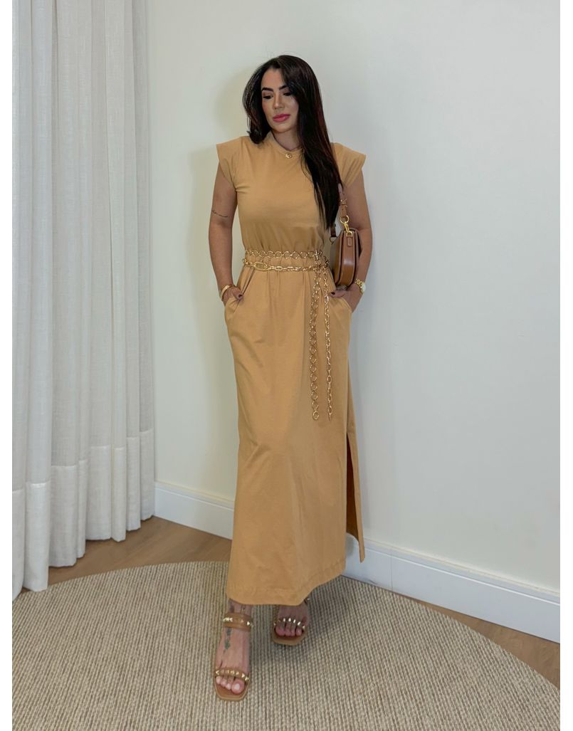 Vestido Ava Caramelo - Loja La Mina 