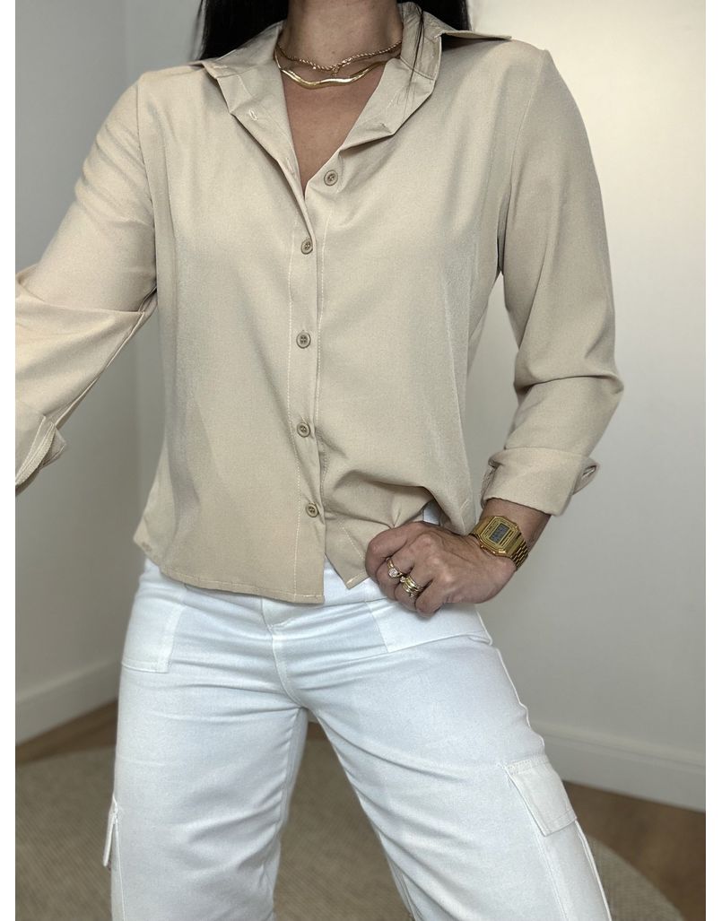 Camisa Seda Pietra Nude