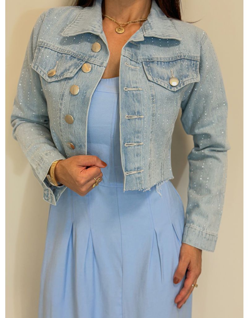 Jaqueta Jeans Strass