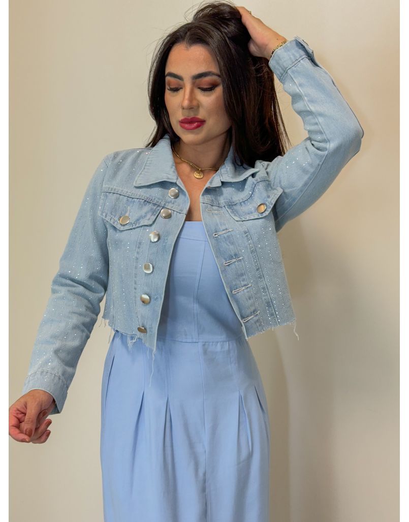 Jaqueta Jeans Strass