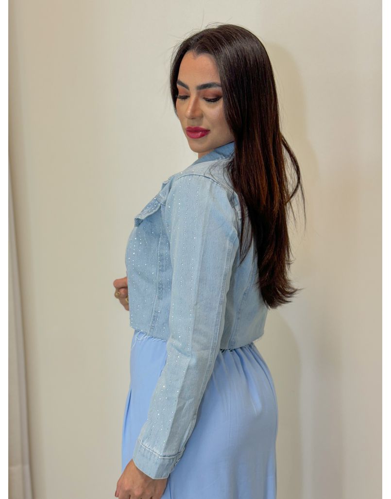 Jaqueta Jeans Strass
