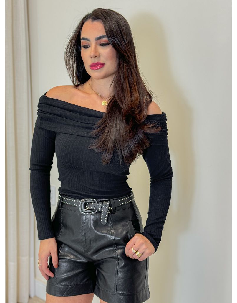 Blusa Ombro a Ombro Preta - Loja La Mina 