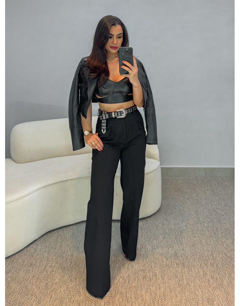 Calça Reta Premium Preta